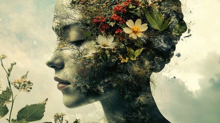 Nature's Essence: A Harmonious Blend of Woman and Earth