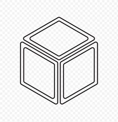 Cube vector icons. Black Cube icons. EPS10