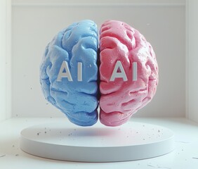 A brain with the word AI written on it