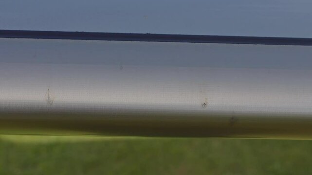 Close Up Top Anti Freeze Wing Technology JMB VL3 Ultralight Aircraft Aviation Slow Motion