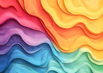 Obraz premium 18. A rippling water-inspired rainbow texture with realistic waves