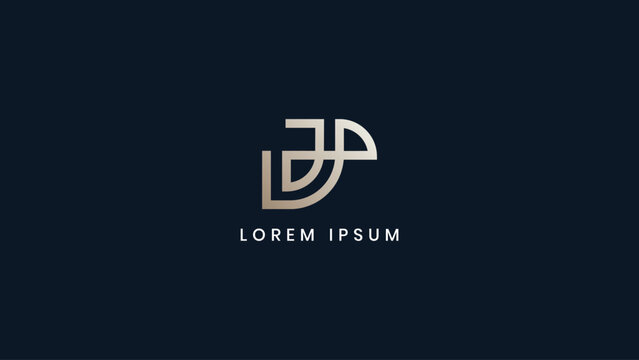 letter jhp letter typography, hp icon, jp logo design for corporate brand