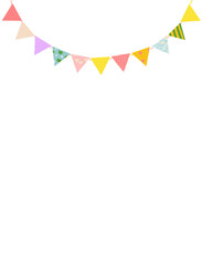 vecter triangle decorating colorful flag design 