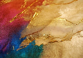 37. A luxurious gold-accented rainbow texture with a royal touch
