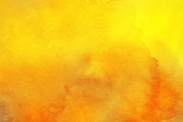 Hand painted yellow watercolor background.