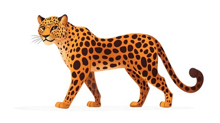 Wild Feline Animal with Dots on Fur Coat Isolated - Exotic Wildlife Photography