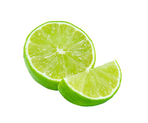 Fresh lime isolated on white