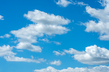 Fototapeta premium White clouds in blue sky.
