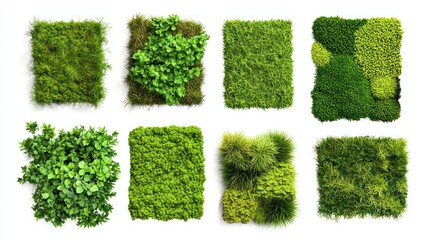 Lush Green Moss with Dense Texture Collection