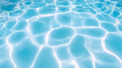 Abstract turquoise water texture with sunlight reflections.