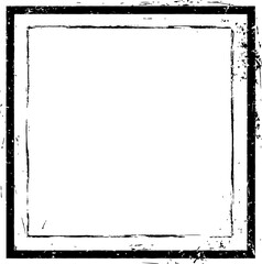 Black square frame with a distressed or grunge texture, surrounded by a white border and a thin gray line.