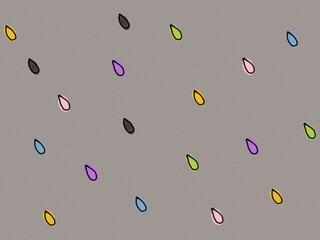 Hand drawn raindrops