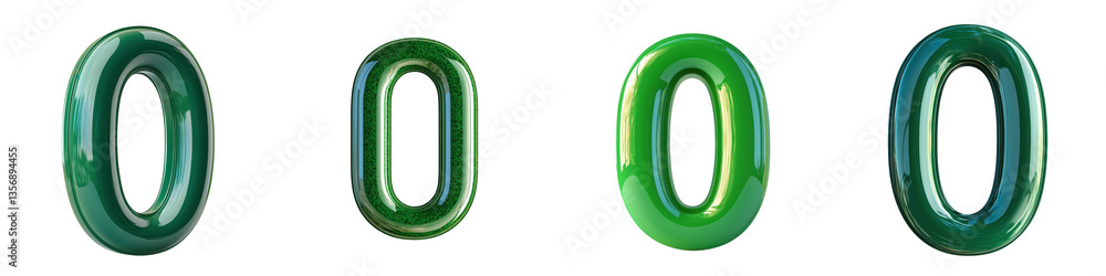 Poster a collection of stylized overlapping green rings or loops arranged in a minimalist abstract composit