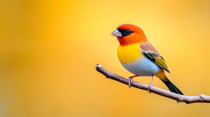 Amadina finch or gouldian finch or erythrura gouldiae bird (Erythrura gouldiae), also know