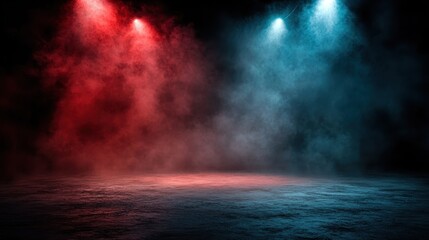 Obraz premium A visually striking scene showcases colorful haze enveloped in dramatic lighting effects, evoking a sense of mystery and creativity, perfect for artistic inspiration.