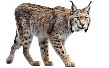 Obraz premium Lynx isolated on a empty plain background