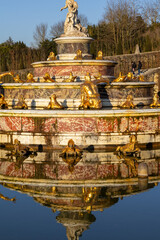 view of the Latona Basin in Versailles