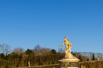 view of the Latona Basin in Versailles