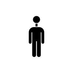 Minimal Black Man vector icon illustration jpg