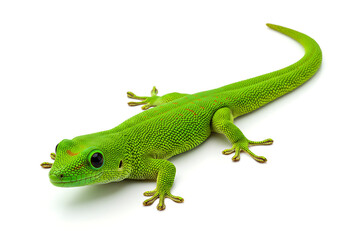 Realistic Green Gecko - PNG Image