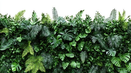 Vibrant Green Tropical Plant Wall Panel