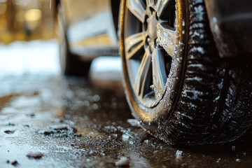 Changing tires for a car according to the season
