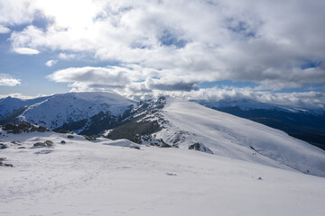 Sierra de Guadarrama nevada en Madrid
