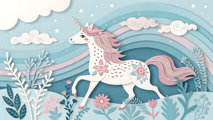 Fototapeta premium vector illustration of a unicorn