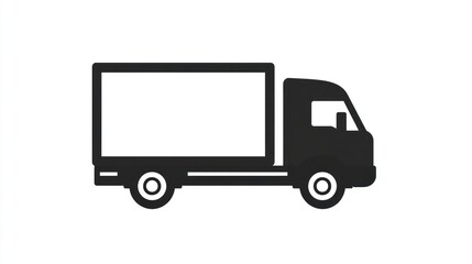 Delivery Truck Icon White Background