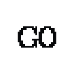 GO monogram logo design letter text name symbol monochrome logotype alphabet character simple logo