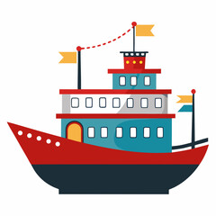 Vector illustration of a ship