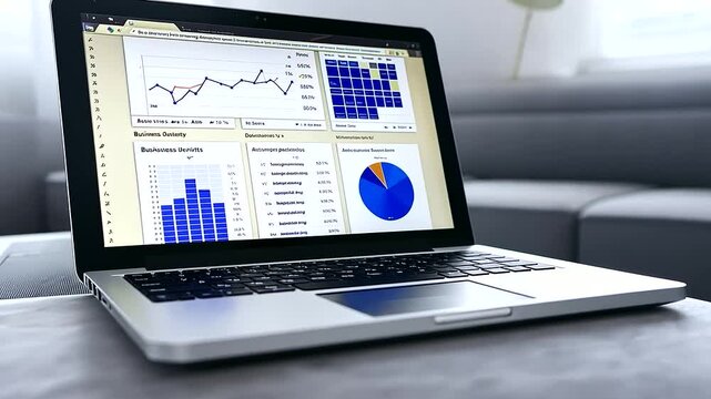 Productivity App Dashboard Displayed on Laptop Screen