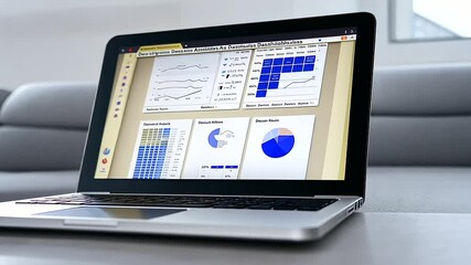 Productivity App Dashboard on Laptop Screen