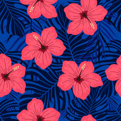 hibiscus seamless pattern © StockVector