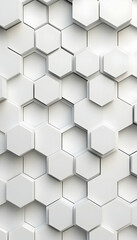 Fototapeta premium Abstract white hexagonal geometric pattern