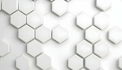 Naklejka premium Abstract white hexagonal pattern background