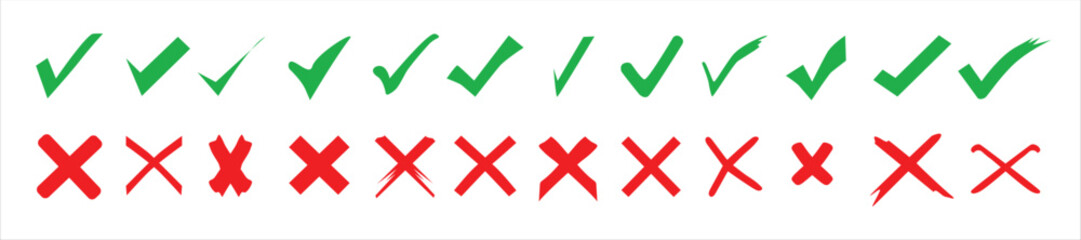 Check mark icon. Check mark vector icon. Checkmark Illustration. Vector symbols set ,green checkmark isolated on white background.