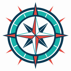 compass on white background
