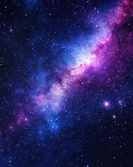 Vibrant Cosmic Nebula in Deep Space with Shimmering Stars and Colorful Galactic Clouds Astronomy Background