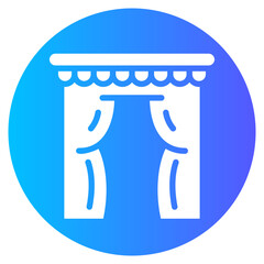 curtains gradient icon