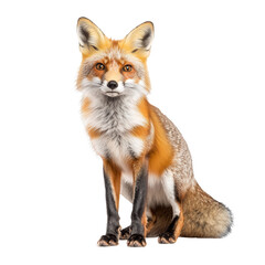 Fototapeta premium Realistic Red Fox Isolated on Transparent Background