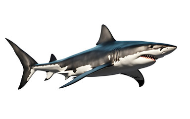 Fototapeta premium Shark isolated on a empty plain background