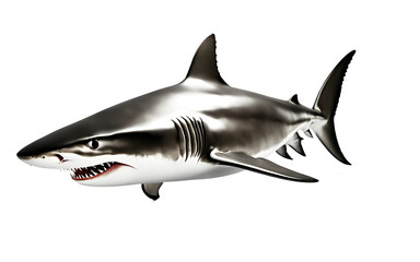 Fototapeta premium Shark isolated on a empty plain background