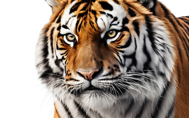 Fototapeta premium Siberian tiger isolated on a empty plain background