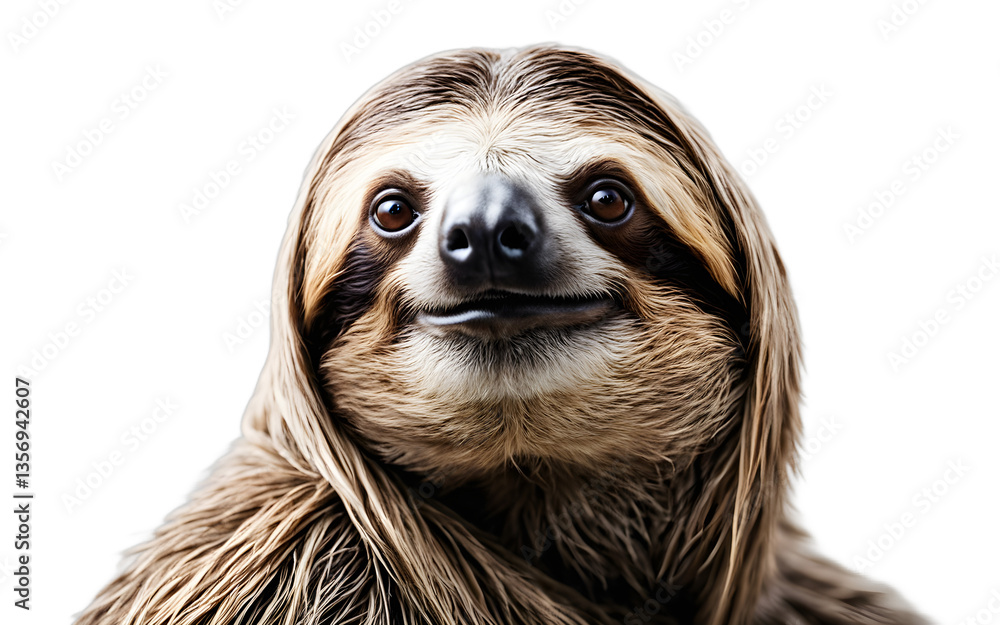 Poster Sloth isolated on a empty plain background
