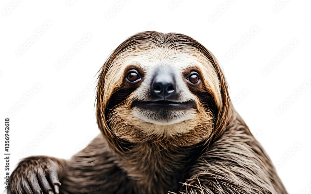 Poster Sloth isolated on a empty plain background