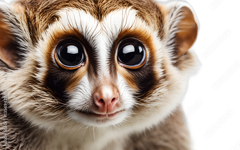 Aufkleber Slow Loris isolated on a empty plain background