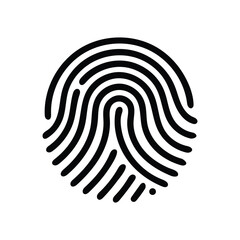 Simple Vector Illustration of a Fingerprint