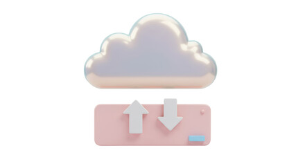 Isolated Cloud Upload and Download Symbol