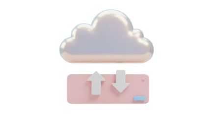 Isolated Cloud Upload and Download Symbol